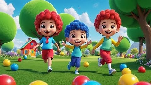 Four Bouncy Balls Go Big and Small | Fun Size Comparison Song for Kids | Learn Big and Small