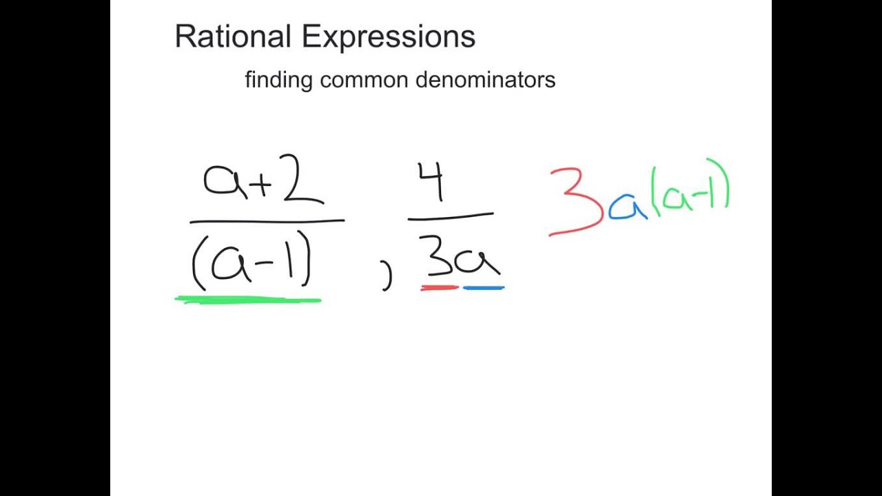 Finding The LCM Of Rational Expressions YouTube