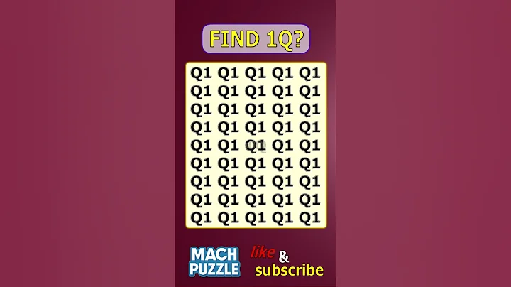 Tell me where 1Q? | Brain Teaser IQ Test #shorts #different #puzzles #opticalillusion #quiz