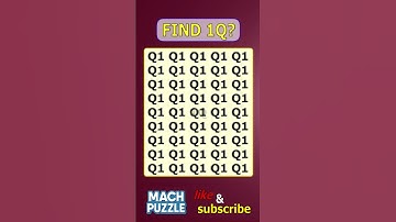Tell me where 1Q? | Brain Teaser IQ Test #shorts #different #puzzles #opticalillusion #quiz