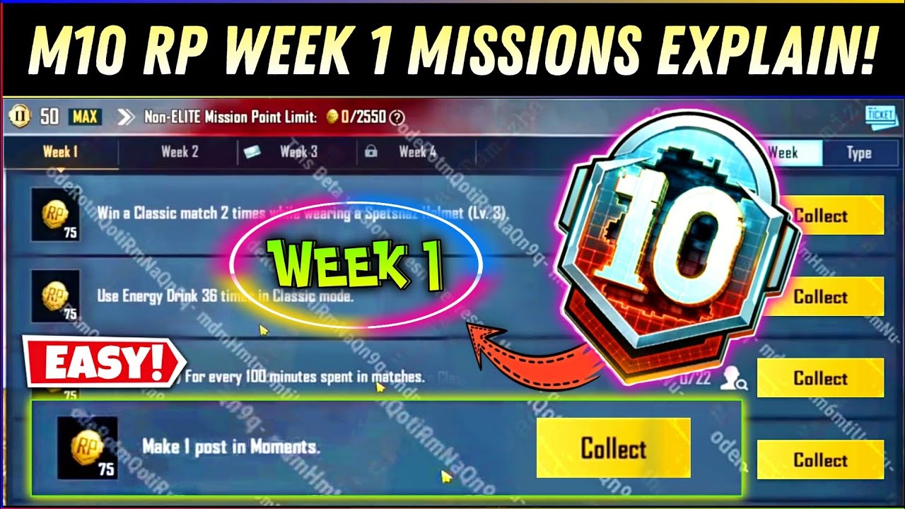 M10 Royal Pass Week 1 Missions Explained || Easy Way To Complete M10 Missions In Bgmi/ PubgM