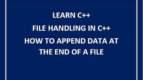 how to append data at the end of file c++ || how to write data at end of file c++