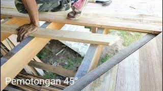 Rumah Kayu - Pemasangan Gelegar/Lantai Kayu Beranda Part 1