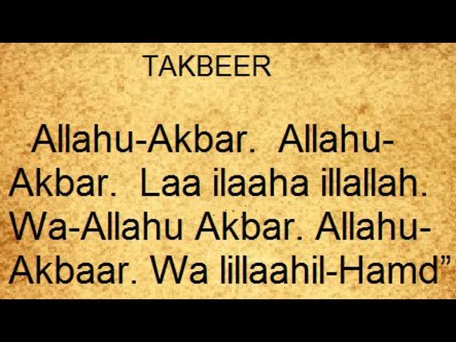 Takbeer For Eid  Allahu Akbar - Non Stop class=