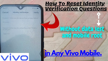 how to reset identity verification in vivo||identity verification vivo forgot password 2021 🔥🔥