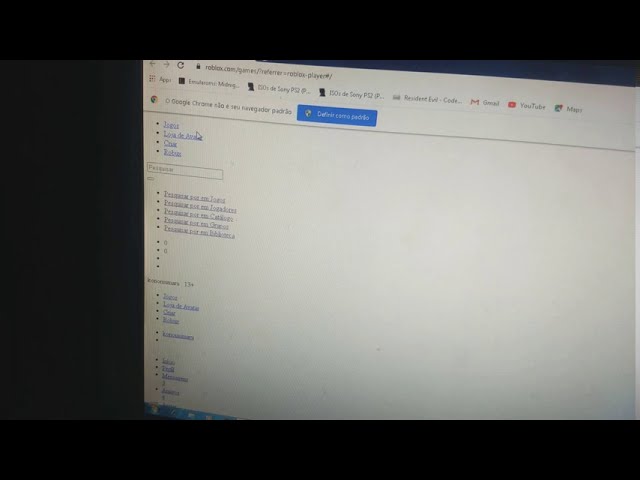 Roblox não carrega, pagina em branco, como resolver 