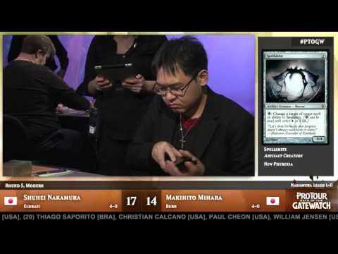 Pro Tour Oath of the Gatewatch Round 5 (Modern): Makihito Mihara versus Shuhei Nakamura - Pro Tour Oath of the Gatewatch Round 5 (Modern): Makihito Mihara versus Shuhei Nakamura