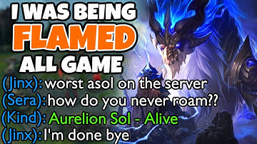 My team was blaming me all game. One even AFK