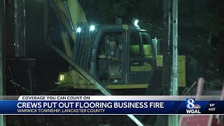 Late night fire destroys Lancaster County flooring business