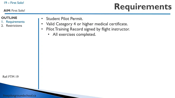 Air Exercise 19 - First Solo