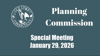 Planning Commission Special Meeting Jan 29 2026