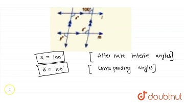 In the given figure, l||m and p||q. Find the angles x, y and z  | 7 | LINES AND ANGLES | MATHS |...