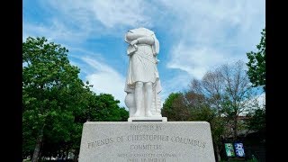 ✅  Christopher Columbus statue in Boston beheaded