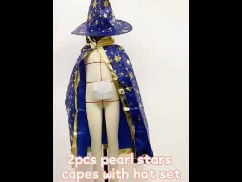 Накидка і ковпак Зірка, Астроном, Вчений, Чаклун, Маг, Чарівник, видео 1
