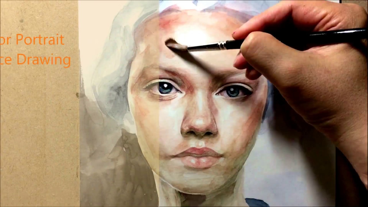 watercolor paintings of faces