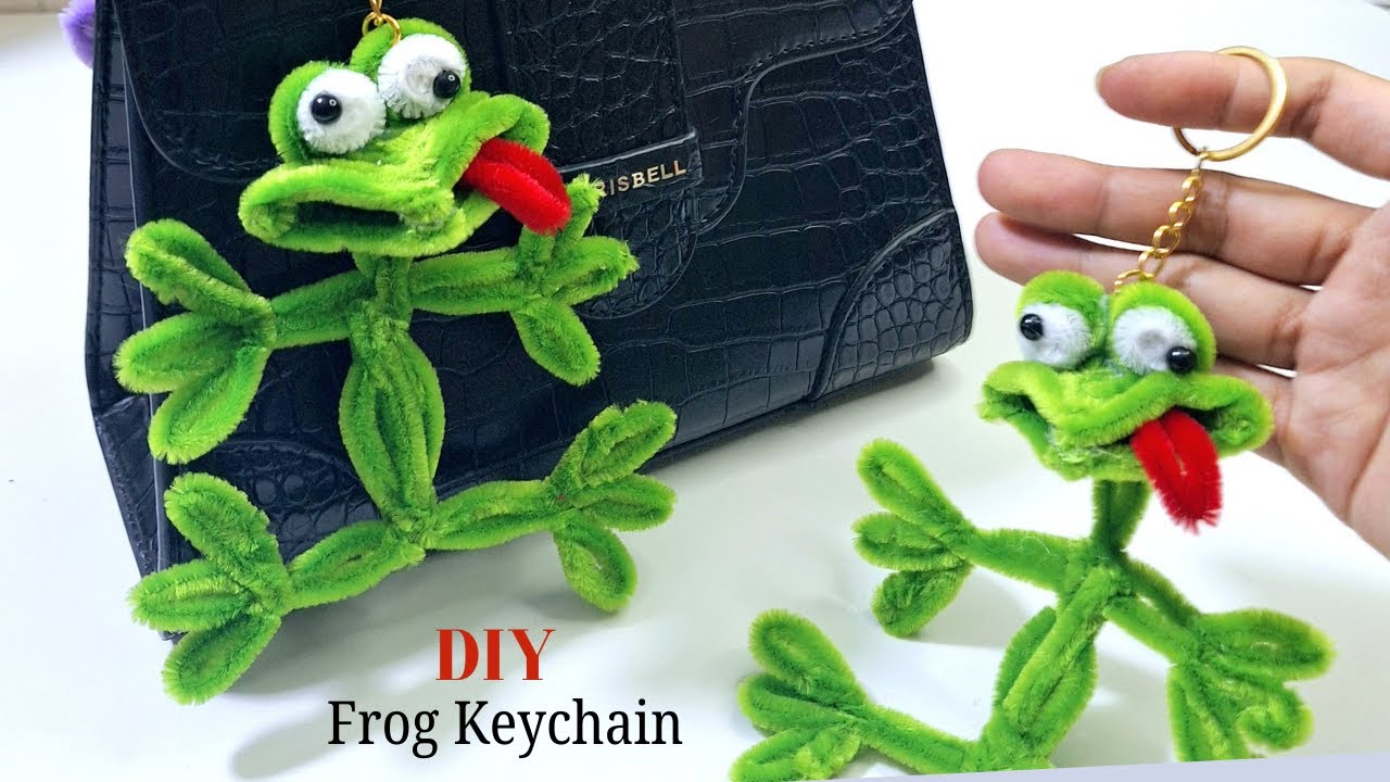 How to Make DIY Pipe Cleaner Frog Keychain – Cute & Easy Craft Tutorial