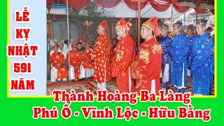 lễ kỵ nhật lần thứ 591 năm thành hoàng ba làng phú ổ - vình lộc - hữu bằng