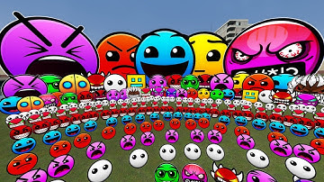 Lobotomy Nextbots | Geometry Dash Difficulty Faces, Angry Munci Family Nextbots on the hotel in Gmod