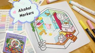 Bold and easy colouring tutorial | Ohuhu Alcohol markers | Cozy Corner | Cocowyo | Part 1