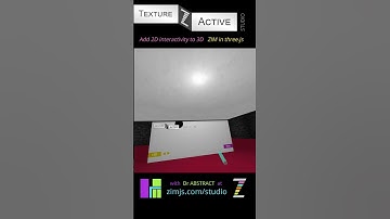 Drag any 2D object on 3D surfaces in #threejs with #ZIMjs #TextureActive  #3D #VR #virtualreality