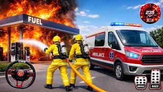 Firefighter Rescue Simulator 3D - Truck Driving Game - Android Gameplay screenshot 5