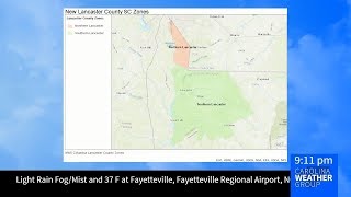 Lancaster County, SC weather zones divided