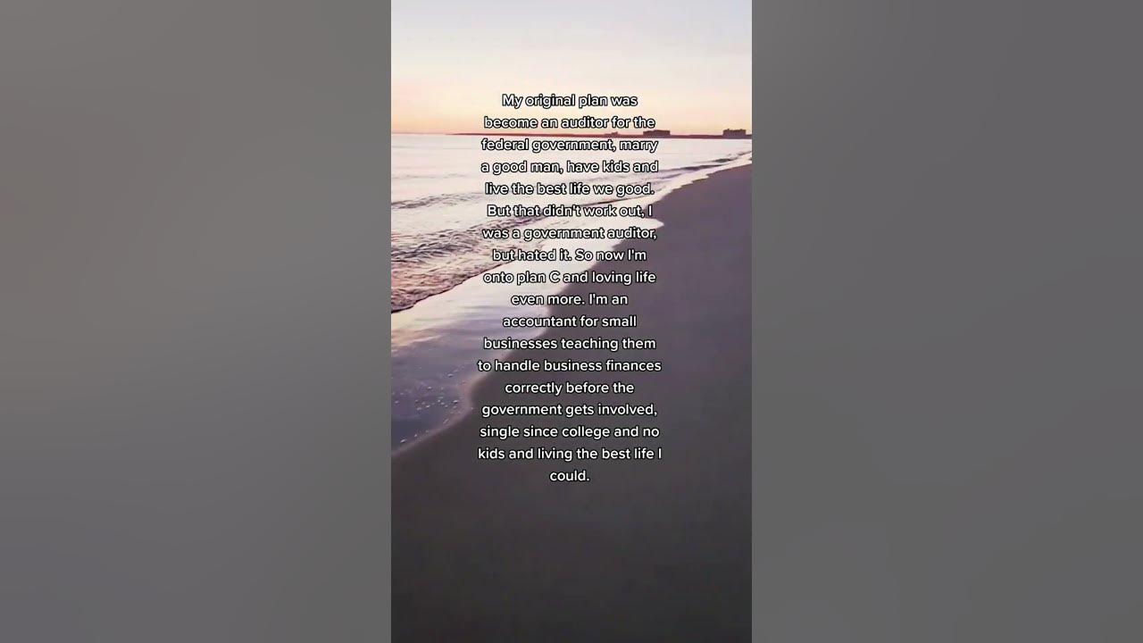 In my experience life doesnt always work out the way you planned Oh and