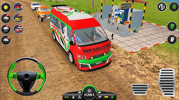 Van Driving Simulator Games 2025 | Real Public Minibus Offroad Driving Video Game | Android GamePlay
