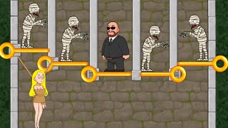 Puzzle spy pull the pin game - Maze escape mission all level 1-15 gameplay walkthrough screenshot 2