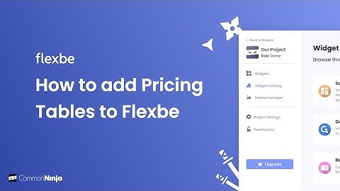 How to add Pricing Tables to Flexbe