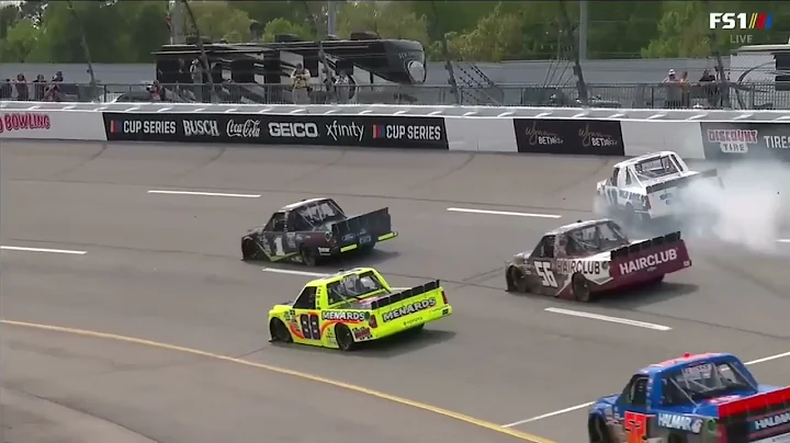 Hailie Deegan and Tate Fogleman Crash - 2021 Truck Series at Richmond