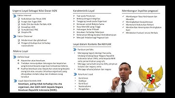 e-Learning Journal Core Values ASN BerAKHLAK poin Loyal