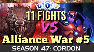 MCOC - Alliance War - Season 47 - War #5 - 11 FIGHTS - Werewolf Vs Onslaught (Node 44)