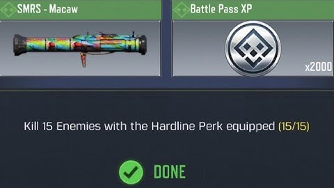 Call Of Duty Mobile Kill 15 Enemies with the Hardline Perk equipped Task Complete