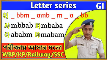 LETTER SERIES#Reasoning Test/General intelligence/ SSC and all competitive exams