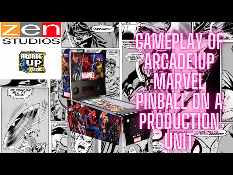 Arcade1up Marvel Pinball Gameplay on Production Unit from Ur Average Gamer
