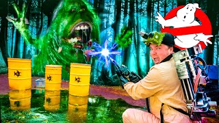 24 Hour Ghost Busters Box Fort Van! Capturing Scary Slime Monsters With Ghost Gadgets!