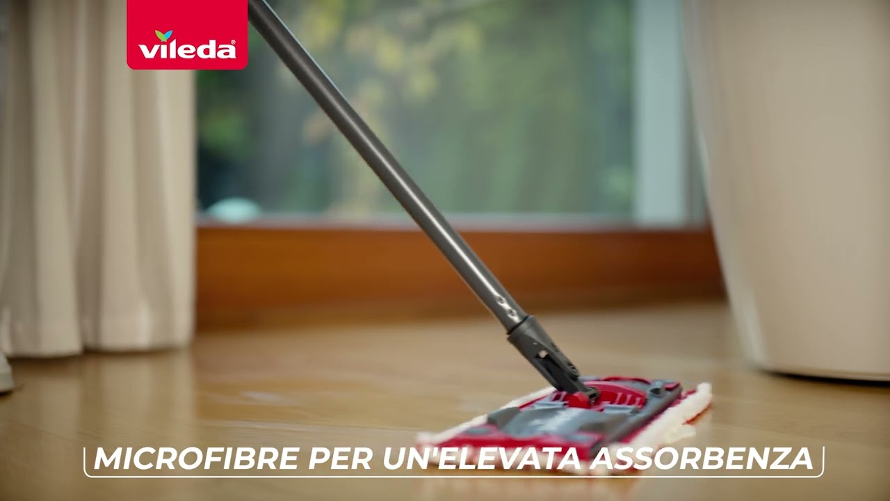 Vileda Turbo Sistema lavapavimenti rotante con secchio e pedale