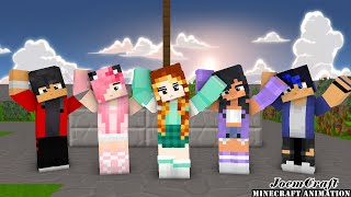 APHMAU DANCE CREW | KIM, KC, EIN AND AARON | SHUFFLE DANCE | CHICKEN WINGS MEME -Minecraft Animation