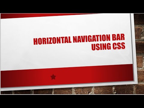 Horizontal Navigation Bar Designing using CSS - YouTube