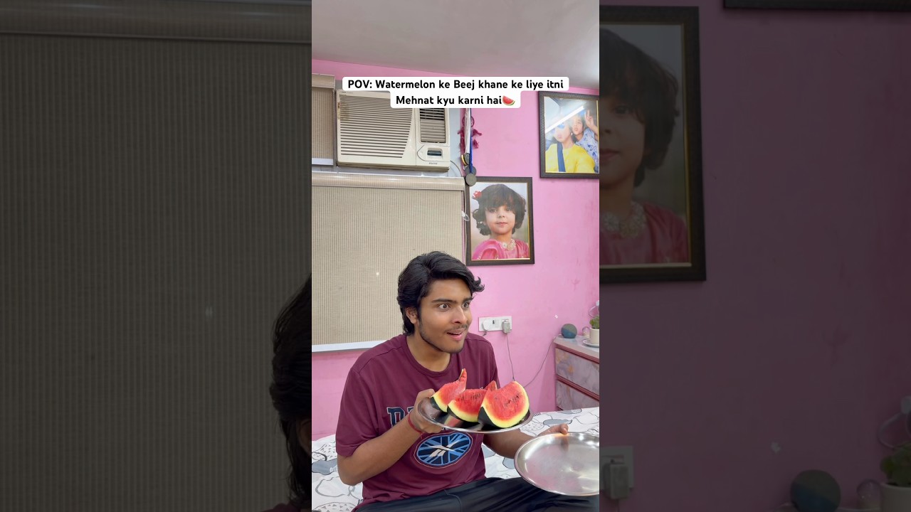Watermelon ke Beej ke liye itni Mehnat🍉😂 | #krishnakakran #shorts #shortfeed