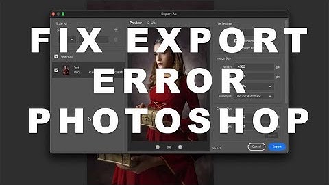 Photoshop Export Error