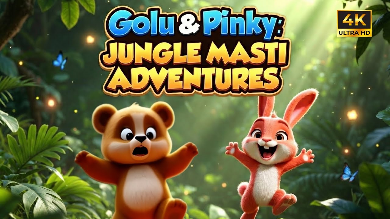 Golu & Pinky: Jungle Masti Adventures | Cute Panda & Rabbit Story | 