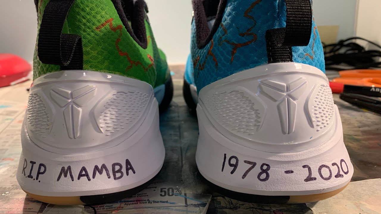 Custom Kobe Mamba shoes in memory of Kobe (Gatorade colors) YouTube
