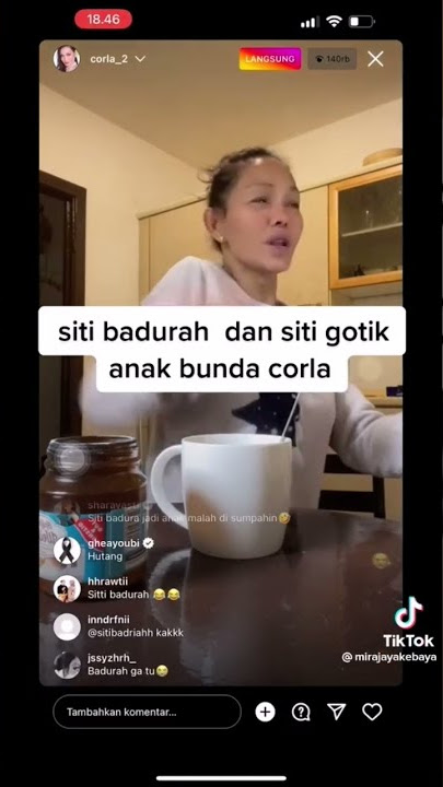 bunda corla anaknya adalah siti badurah sama siti gotik #bundacorla #corla #kocak