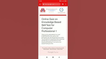Online quiz for computer Science professional | quiz certificate