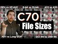 C70 Settings to NEVER Use | All Recording Options & File Sizes