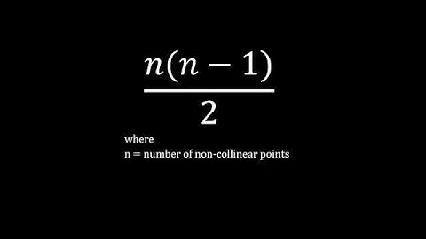 number of segments from non-collinear points