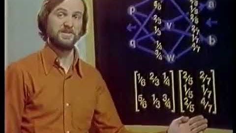 OU BBC M101 Ep 18 of 32 Block 4 Unit 1 Networks & Matrices Maths Foundation Course