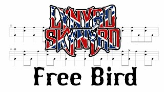 Lynyrd Skynyrd - Free Bird (🔴 Drum Notation | Tutorial) @chamisdrums Bass Tabs @ChamisBass